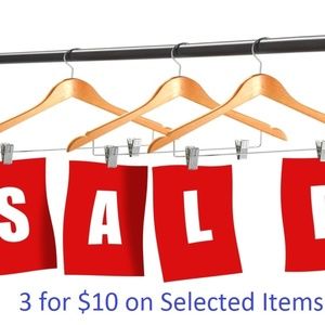 3 for $10 on selected items